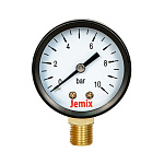 Манометр с боковым подключением 0-10 бар диаметр 50 мм, Jemix XPS-R-10