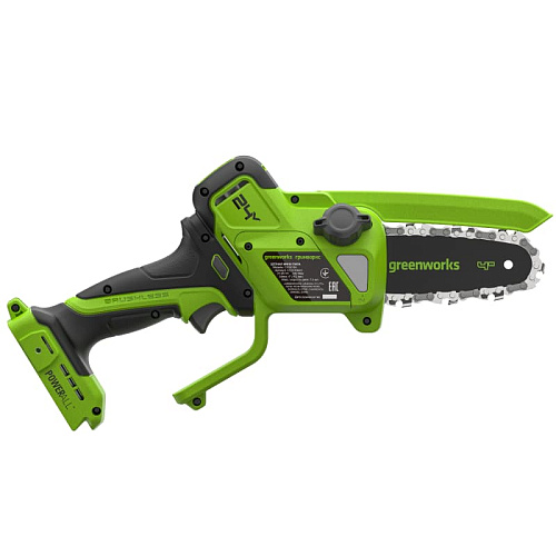 Цепная мини пила аккумуляторная Greenworks CS2410A,  24V, 10см, без АКБ и ЗУ "тушка" (CS2410AA1) купить
