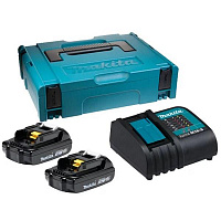 Набор Makita: аккумулятор (BL1815N-2шт)+зарядное устройство (DC18RC) в кейсе (197143-8)