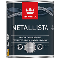 Краска по ржавчине Tikkurila METALLISTA серебряный 0.9 л