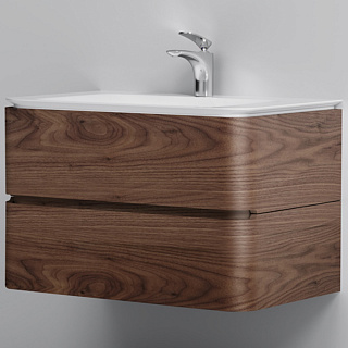 Тумба подвесная Sensation 80 с раковиной Sensation 80 текстурированный орех AM.PM M30FHX0802NF купить