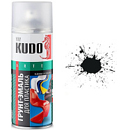 Грунт-эмаль аэрозольная Kudo для пластика RAL 9005 Черная 0.52 л