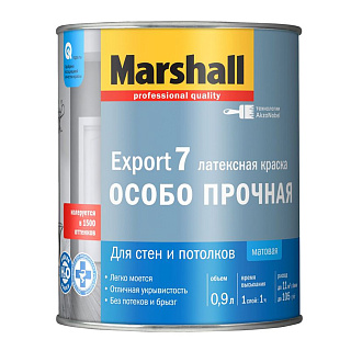 Краска Export 7 для стен и потолков матовая база BC Marshall (0.9л) купить