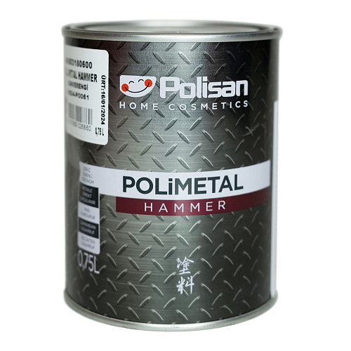 Грунт-эмаль по ржавчине 3в1 POLIMETAL молотковый голубой/GOKYUZU MAVI Polisan 91W03500600 (0.75л) купить