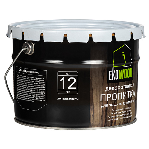 Пропитка декоративная для древесины EKOWOOD махагон (9л) купить
