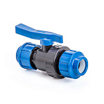 Кран компрессионный разъемный для ПНД труб 32мм Lammin Lm34101032032(72/3) Кран компрессионный разъемный для ПНД труб 32мм Lammin Lm34101032032(72/3)