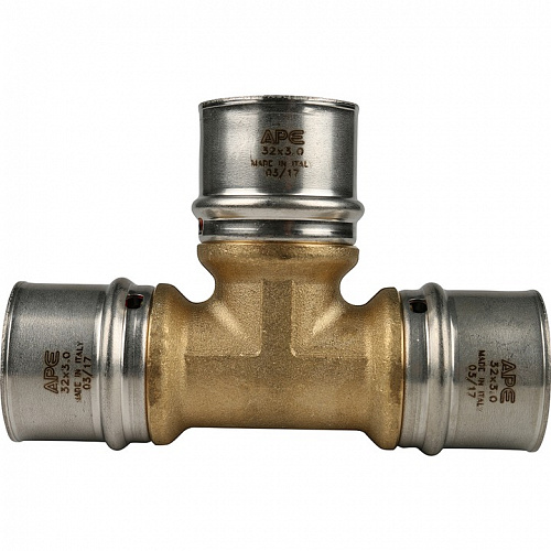 Тройник равнопроходный прессовой для металлопластиковых труб 32 Stout SFP-0006-323232 купить