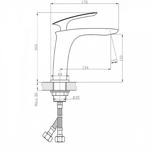 Смеситель FUJI для раковины TOKITO TOK-FUJ-1011 купить
