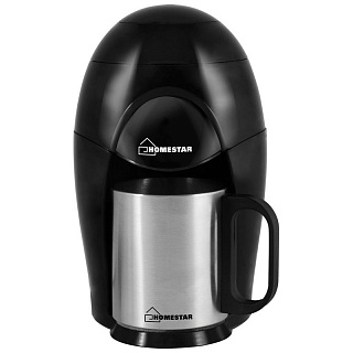 Кофеварка электрическая HomeStar HS-2009 350Вт, 1 чашка черная 002693 купить
