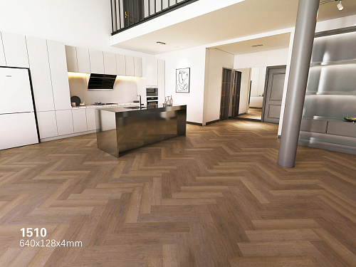Ламинат SPC Authentic 4u Темный замок 640*128*4мм 43класс FloorWood 1510 купить