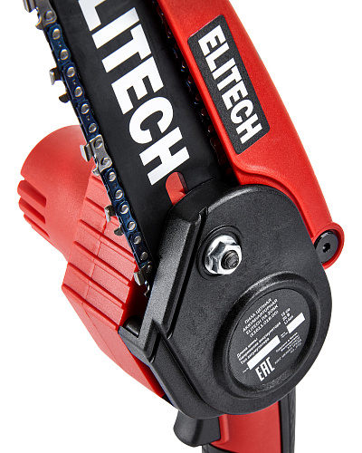 Пила цепная аккумуляторная ELITECH ДМ ПА 206К (1/4"-1.1-36) 20В шина-15см щеточн 1акк*2.0а/ч(ELP) + з/у (E1611.018.00) купить