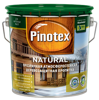 Декоративно - защитное покрытие Pinotex Natural древесно-желтое (2.7л) купить