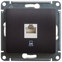 Розетка GLOSSA  GSL000781K  комп. механизм  RJ45 кат.5E антрацит(черный)