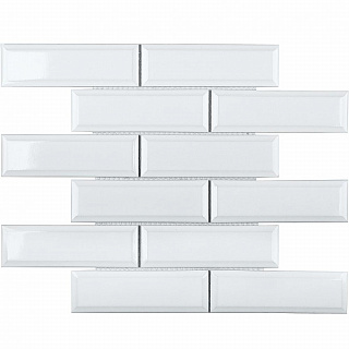 Мозаика керамическая Metro White Glossy 45*145мм 29.5*28.7см Starmosaic купить