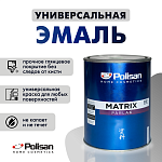 Эмаль универсальная алкидная MATRIX PARLAK глянцевая белая база Polisan 45400011000  2.5л