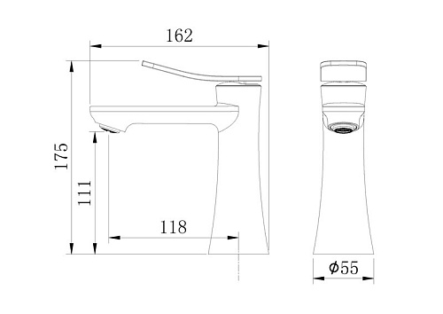Смеситель для раковины Advans никель брашированный Grossman 510.K35.09.120  купить