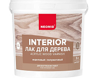 Лак акриловый для древесины полуматовый Неомид Interior Н-INTER-5-п/м