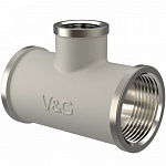 Тройник переходной резьба внутренняя 3/4*1/2*3/4", V&G VG-202201 Тройник переходной резьба внутренняя 3/4*1/2*3/4", V&G VG-202201