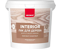 Лак акриловый для древесины полуматовый Неомид Interior Н-INTER-1-п/м