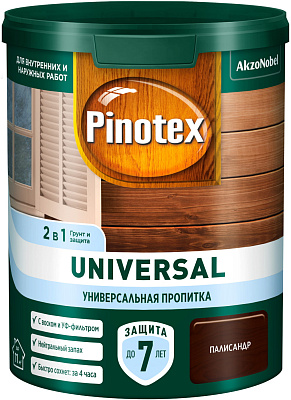 Пропитка-антисептик Pinotex Universal 2в1 палисандр (0.9л) купить