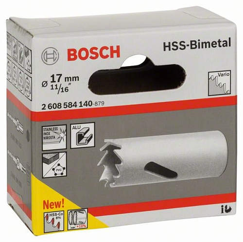 Биметаллическая коронка Bosch HSS-Bimetall STANDARD без переходника d 17 мм 2608584140 купить