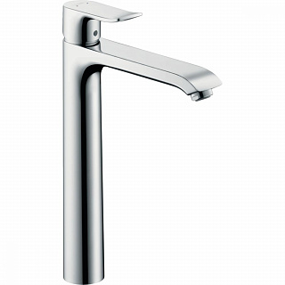 Смеситель HANSGROHE Metris 31184000 для раковины с высоким изливом без донного клапана хром купить
