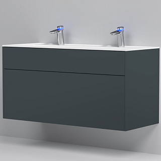 Тумба подвесная INSPIRE с раковиной INSRIRE 120 3 ящика графит матовый AM.PM M50AFHX1203GM купить