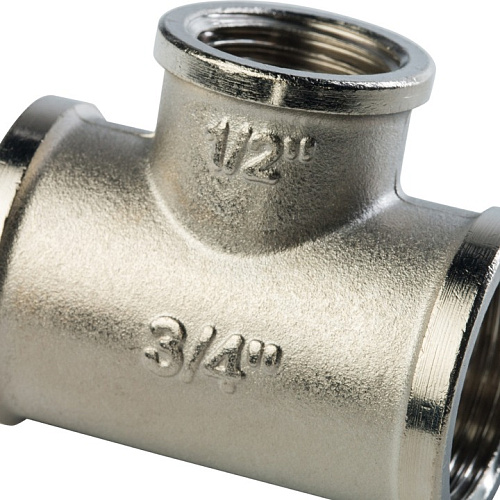 Тройник внутренняя резьба переходной никелированный латунь 3/4"*1/2"*3/4" STOUT SFT-0022-341234 купить
