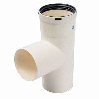 Элемент дымохода Stout конденсационный тройник T образный DN80 PP-FE SCA-8080-030210 купить