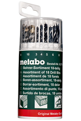 Набор универсальных сверл Metabo 3-10 мм 18 предметов 627190000 купить
