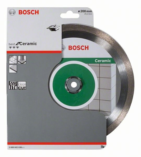 Диск алмазный Bosch  200*25.4*2.2мм Best for Ceramic по плитке (2608602636) купить