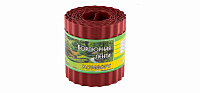 Бордюр садовый для газонов, грядок КОМФОРТ(эконом) высота 10см длина 9м/красный (256028)
