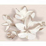 Панно AMATI Plumeria Beige из 2 плиток 40.2*50.5см AZORI 584192004 Панно AMATI Plumeria Beige из 2 плиток 40.2*50.5см AZORI 584192004