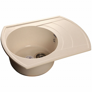 Мойка кухонная GranFest RONDO GF-R-650L прямоугольная с крылом 645*490мм белый купить