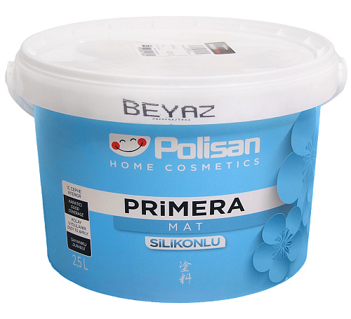 Краска для стен и потолков PRIMERA SILIKONLU MAT силиконовая белая база Beyaz Polisan 28200101000 (2.5л) купить