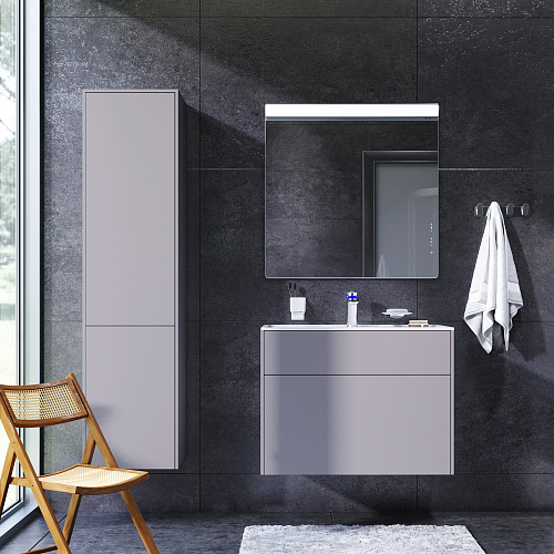 Тумба подвесная INSPIRE V2.0 с раковиной INSPIRE 80 3 ящика элегантный серый AM.PM M50AFHX0803EGM купить