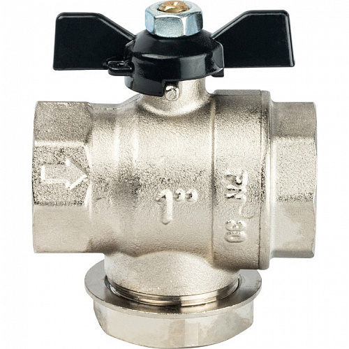 Кран шаровой с фильтром Stout внутренняя резьба ручка бабочка 1" PN30 SVF 0002 000025 купить