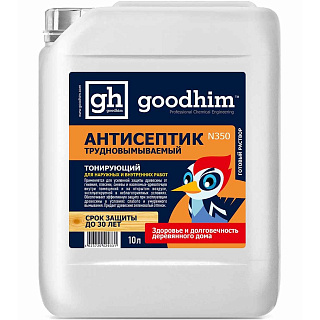 Антисептик трудновымываемый GOODHIM N350 Dry тонирующий 29331 10 л купить