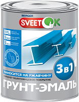 Грунт-эмаль 3в1 по ржавчине ЦветОК серая (1.9кг)