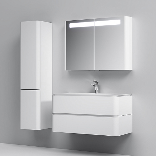 Тумба подвесная Sensation 100 с раковиной Sensation 100 белый глянец AM.PM M30FHX1002WG купить