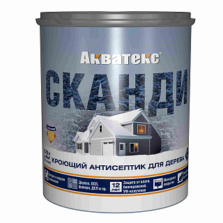Антисептик для дерева кроющий Акватекс Сканди Альпийское утро (0.75л) купить