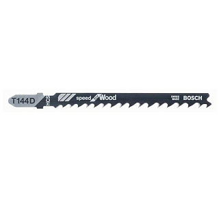 Пилка для лобзика Bosch T144D HCS Speed for Wood по дереву 5-50мм 2 штуки 2609256718 купить