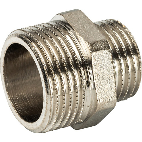 Ниппель наружная резьба переходной никелированный латунь 3/4"*1/2" STOUT SFT-0004-003412 купить