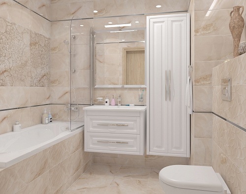 Плитка настенная Ivory 25*75 цвет бежевый, Cersanit IVU011 купить