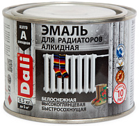 Эмаль алкидная Dali для радиаторов белая глянцевая - 0.5 л