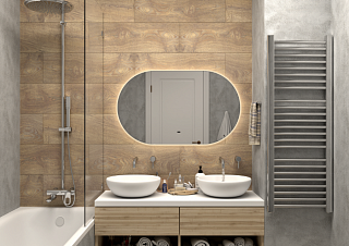 Зеркало Континент Fleur 120*70см LED подсветка, бесконтактный сенсор ЗЛП331 купить
