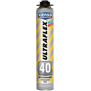 Пена монтажная Krass ULTRAFLEX 40 пистолетная всесезонная - 0.6 л  купить