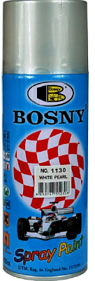 Краска аэрозольная металлик перламутровый белая 1130 Bosny купить