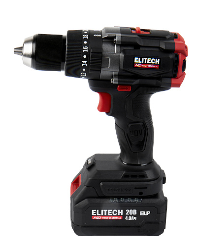 Дрель-шурупов аккум Elitech CD 20BL2 ударная подсвет кейс 20В 130Нм (бесщет) 2акк*4.0а/ч ELP (E2201.042.02) купить