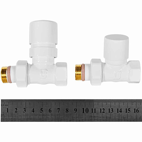 Комплект клапанов термостатических Design прямой 1/2 белый Stout SVTDK-0001-000015W купить